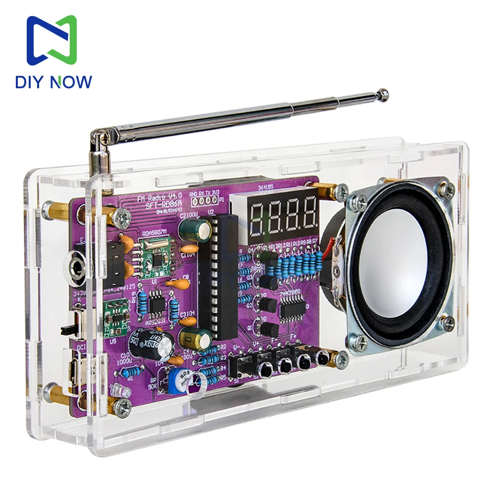 DIY FM Radio Electronic Kit Adjustable Frequency 87-108MHz DIY Soldering Project Practice Electronic Kit Solder Assembly