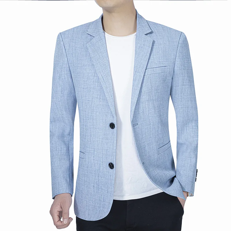 

Men Thin Blazers Jackets New Fashion Male Business Casual Suits Coats High Quality Man Spring Slim Blazers Jackets Coats 4XL