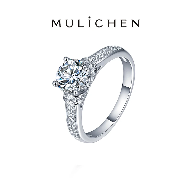 

MULICHEN D Color Moissanite With GRA Jewelry 925 Sterling Silver Engagemen Ring For Woman Wholesale