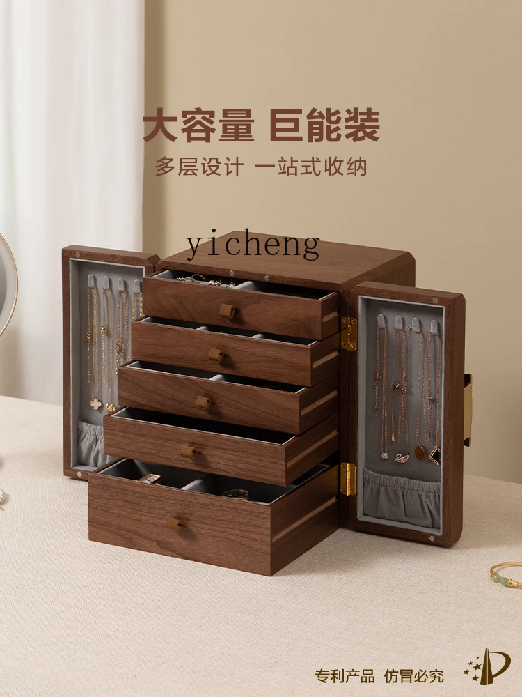 Zk Wooden Jewellery Box Storage National Style Retro Valentine's Day Gift Jewelry Box