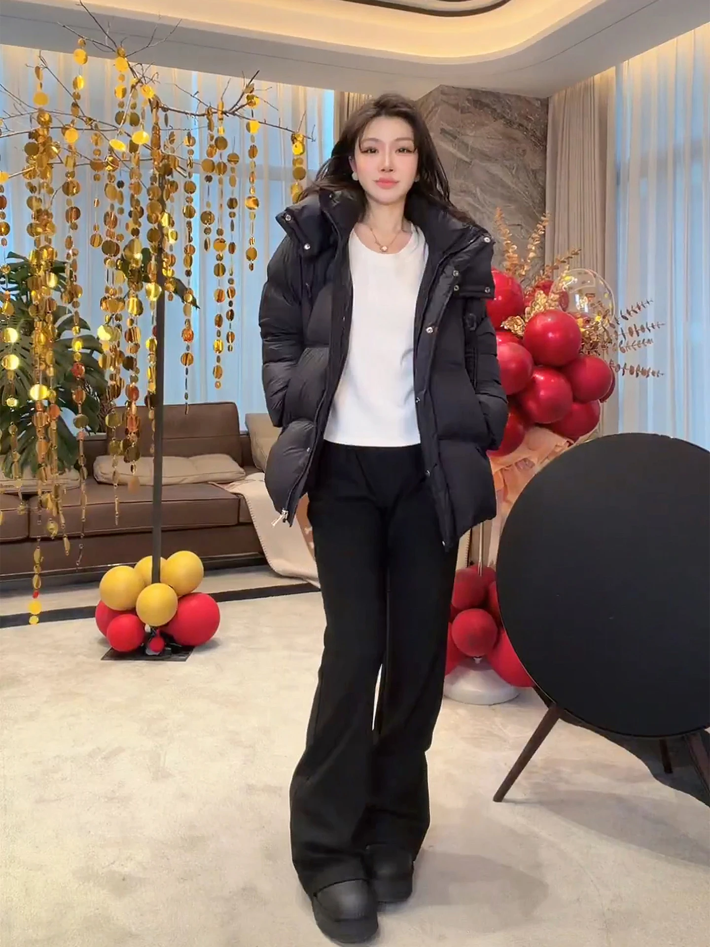 

Женская ветрозащитная куртка Fang с наполнителем из белого гусиного пуха, теплая, универсальная, высококачественная, с застежкой-молнией, повседневная.