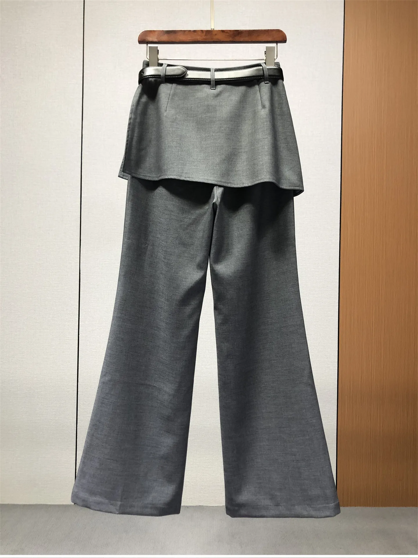 Irregular Belt Pants Women's Spring And Summer European New Micro-pull Commuter Trousers