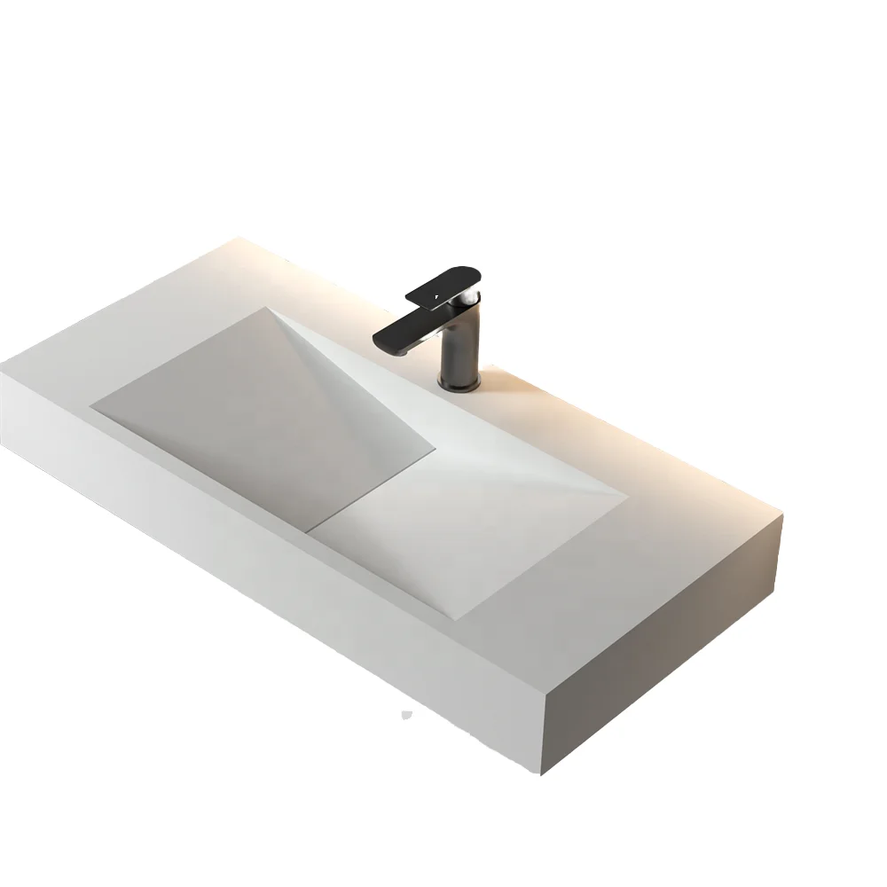 Bathroom single bowl basin high quality wall hanging wash basin solid basin sink