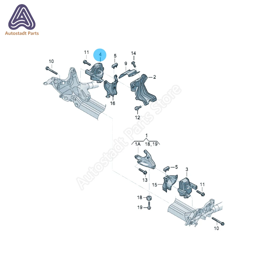 1PC Left & Right Engine Mount &Sensor For Audi A6 C7 Avant A7 4G Sportback Quattro 2.0 2.4 2.8 2012-2018 4G0199381NT 4G0199381KT