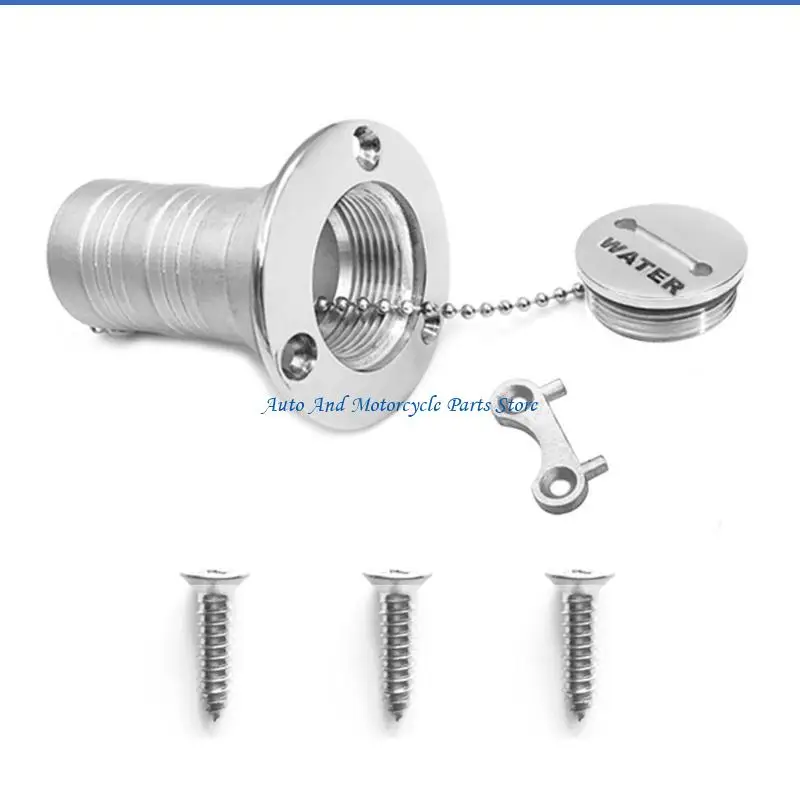 

P9FD 1-1/2"(38mm) Boat Deck Fill/Filler with for Key Cap Marine Grade 316 Stainless Steel for RV Trucks Tractors Trailer