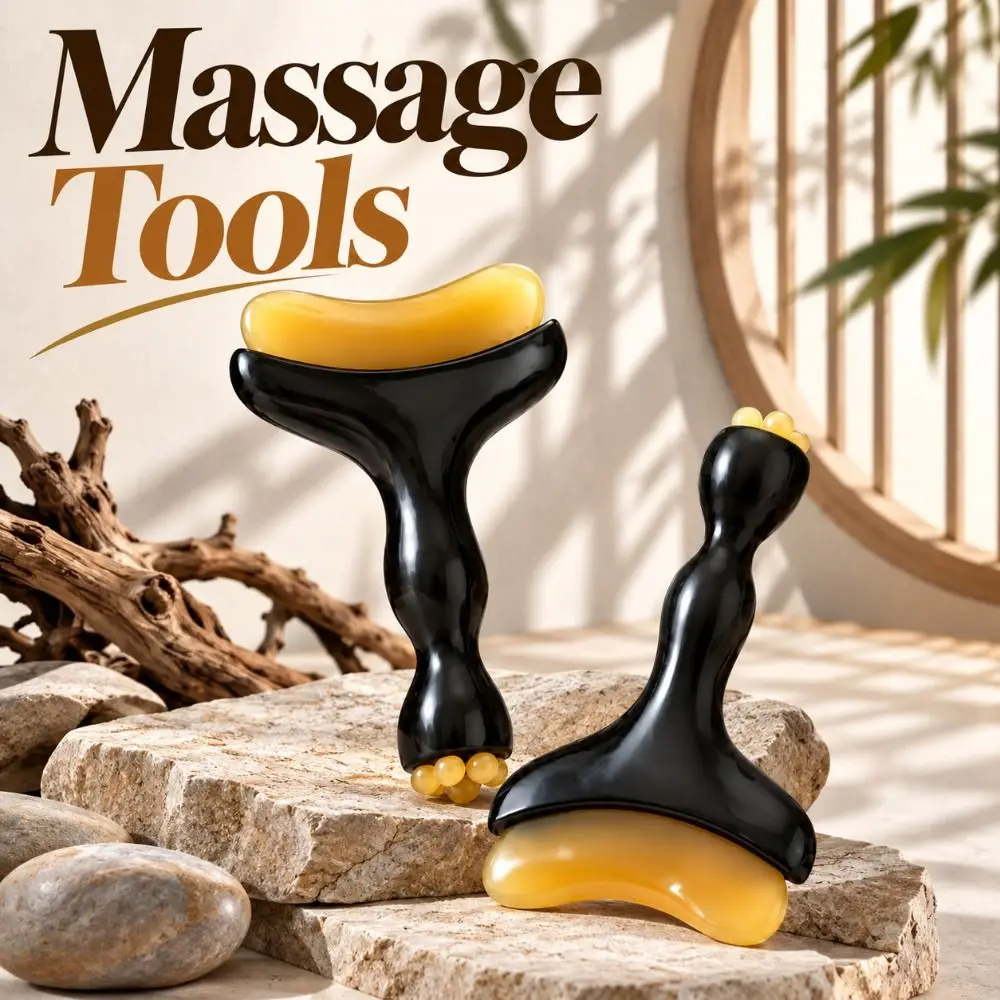 Smooth Gua Sha Massager Ergonomic Double Headed Facial Massage Tool Comfortable Lightweight Face Sculpting Wand Multipurpose
