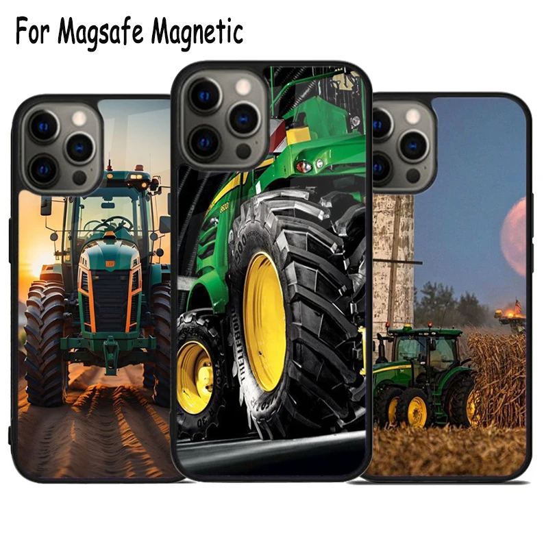 Catching Corn Harvest Bean Wireless Charge Magsafe Phone Case For iPhone 15 16 14 13 11 12 Pro Max Plus Magnetic Bumper Cover