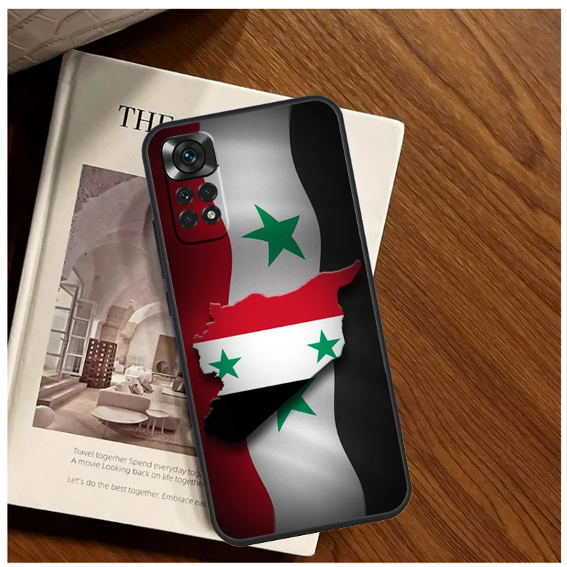 Flag of Syria Case For Xiaomi Redmi Note 13 Pro 8 9 10 11 12 Pro 12S 11S 10S Redmi 12 10C 12C 13C Coque