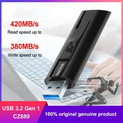 SanDisk Extreme PRO 128GB 256GB USB 3.2 Solid State Flash Drive 512GB 1TB Pen Drive High Speed 420MB/s Pendrive Memory Usb Stick