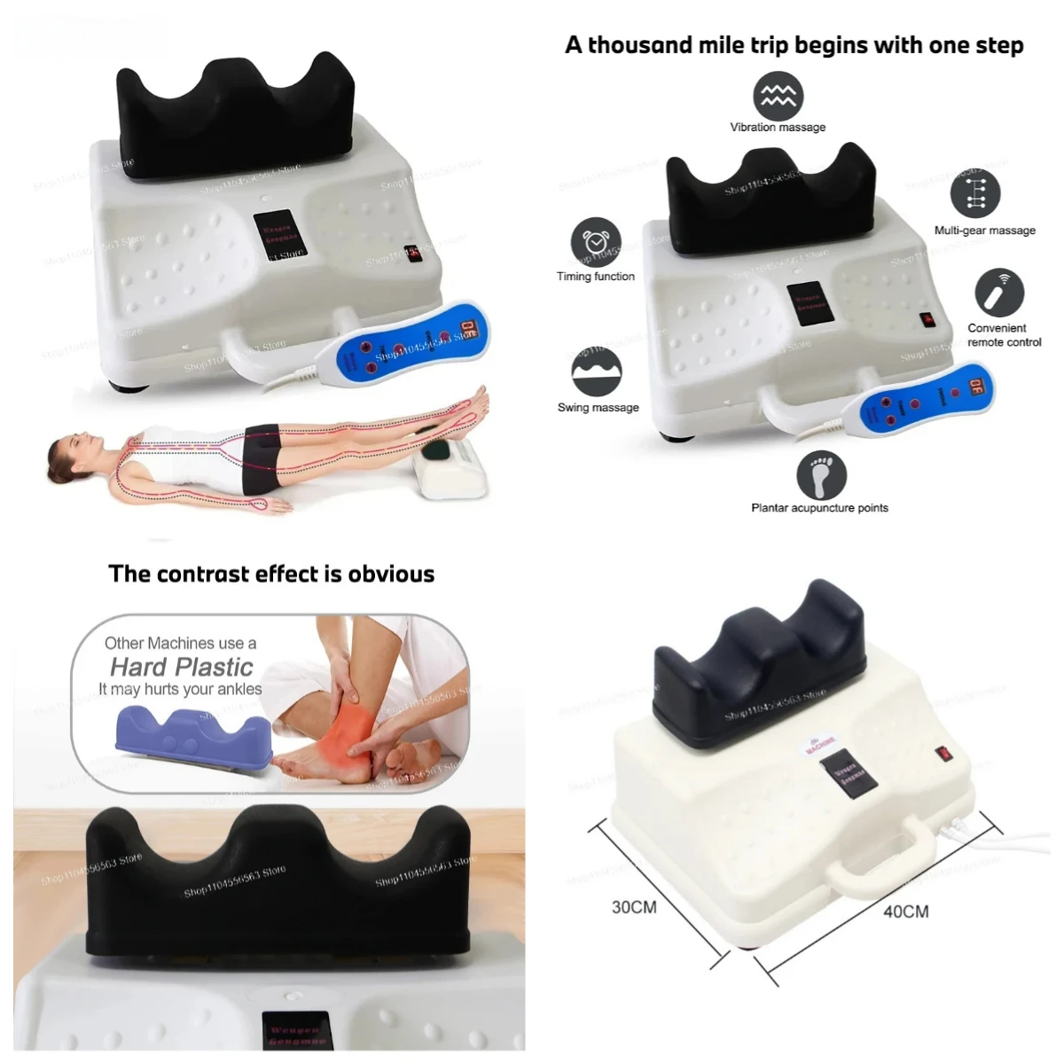 10 Levels Oscillating Rehabilitation Training for Foot Leg Lumbar Massage, Aerobic Exercise Vibration Fitness Equipment
