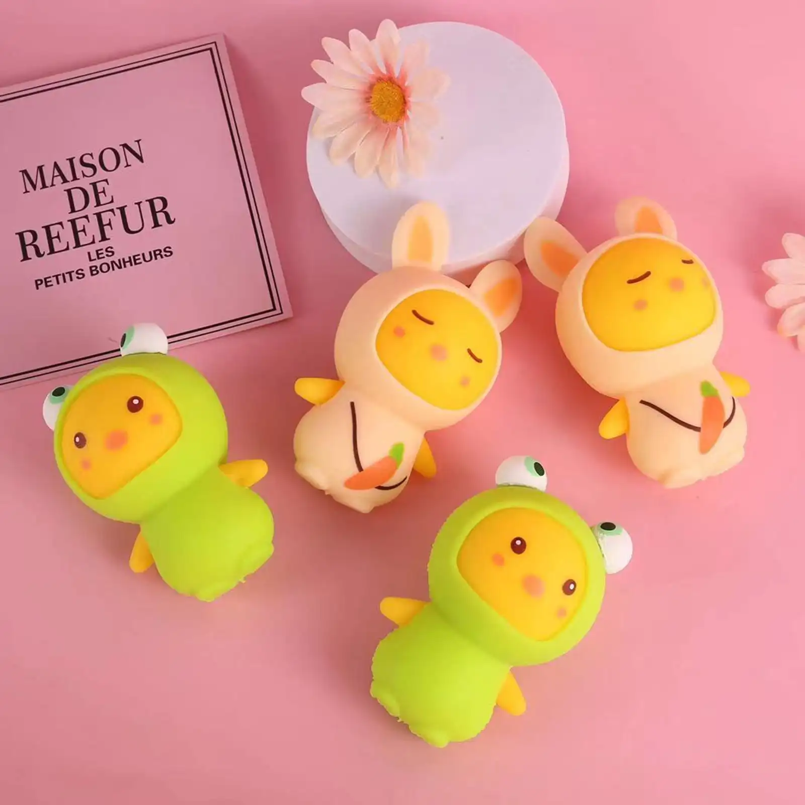 

3pcs Rabbit Stress Balls Toy Bunny Squishy Stress Ball for Adults Fidget Sensory Toys Soft Bunny Squeeze Ball for Anxiety Relief