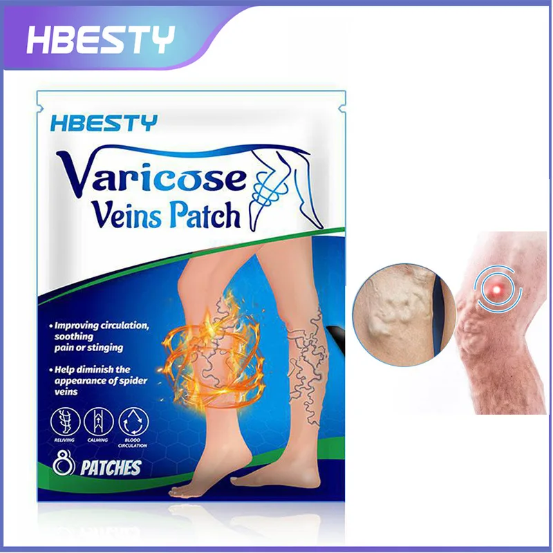 

HBESTY Varicose Veins Treatment Patch Promote Smooth Blood Circulation Leg Sore Swelling Plaster Promote Metabolism