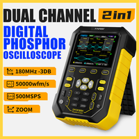 FNIRSI DPOX180H Handheld Oscilloscope Dual Channel, Functional Signal Generator, 180MHz-3DB Analog Bandwidth 500MSPS XY Mode