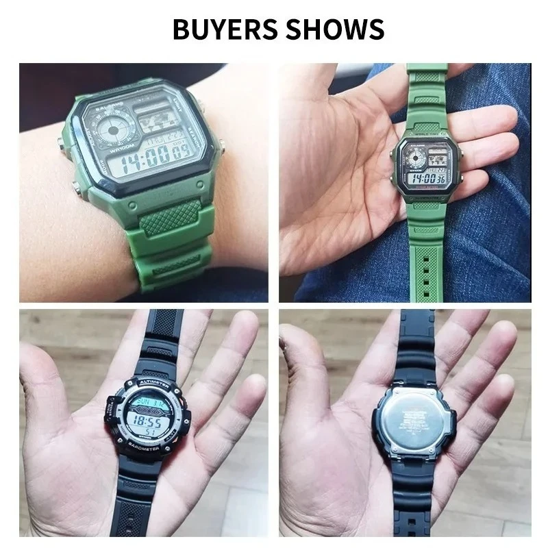 Silicone Watch Strap 18mm for Casio W218H/AE-1200/1100/SGW-300/400/MRW-200 Band Resin Rubber Bracelet Sport Diving Wristband image 6