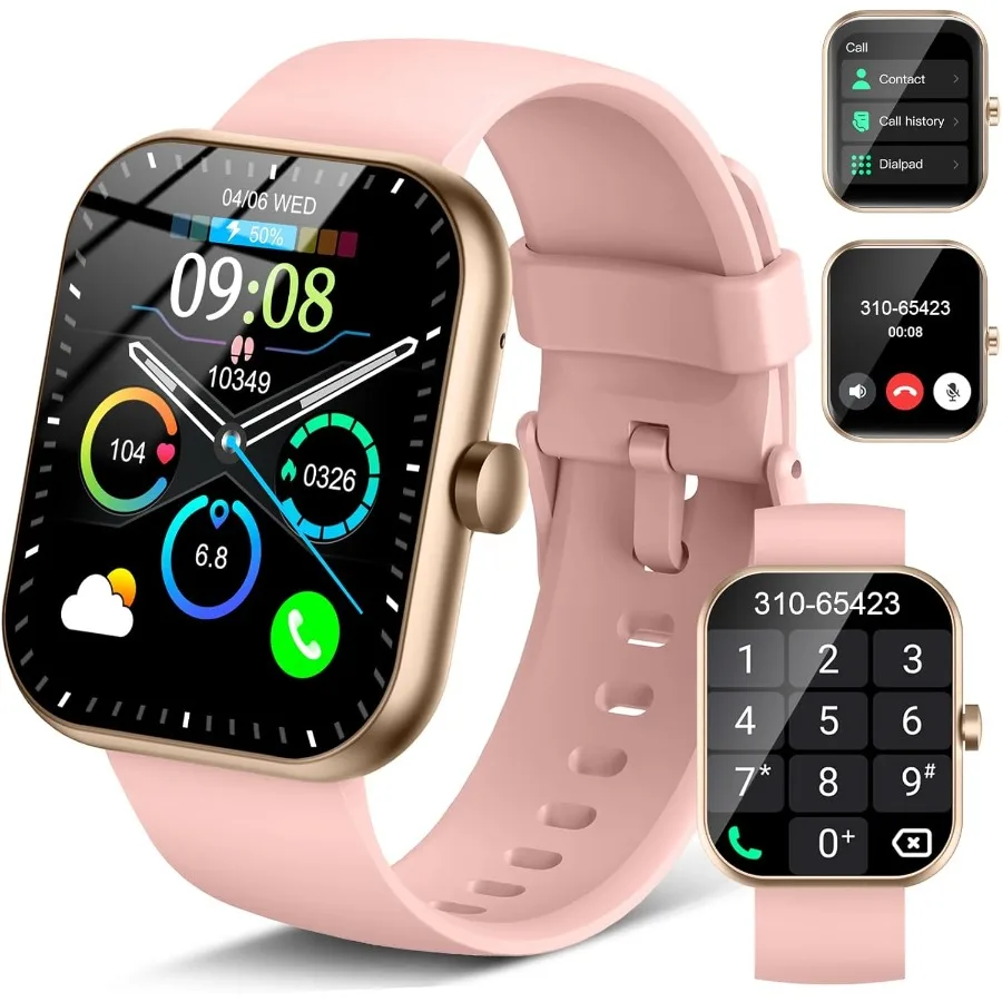 

Умные часы для мужчин и женщин, ответ на вызов, IP68, водонепроницаемые фитнес-часы для Android iOS