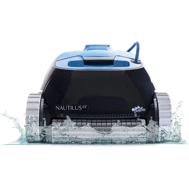 Dolphin Nautilus CC Automatic Robotic Pool Vacuum Cleaner, Wall Climbing Scrubber Brush, Top Load Filter Access, Ideal