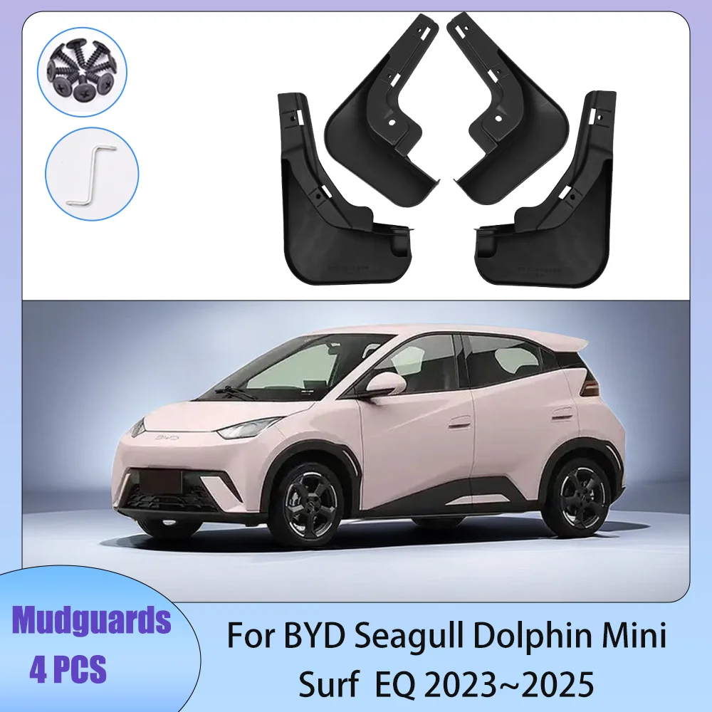 

Автомобильный брызговик для BYD Seagull Dolphin Mini Surf EQ 2023 ~ 2025 2024, брызговики, защитные крылья, брызговики, аксессуары