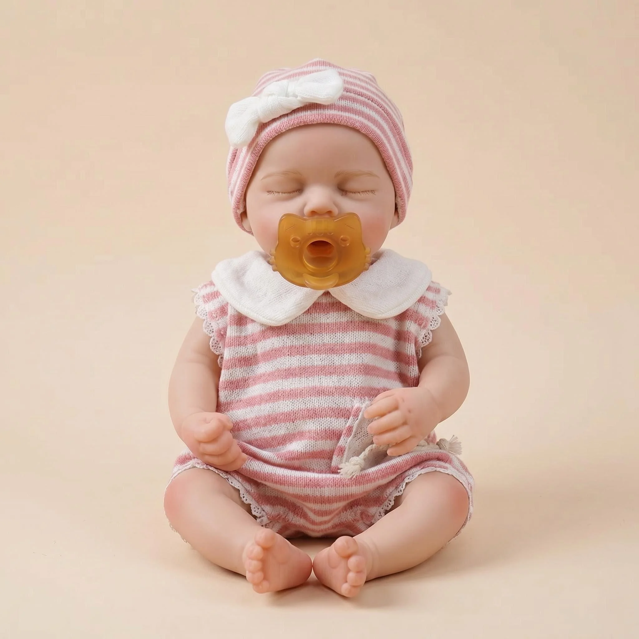 12inch NPK Silicone Doll Ideal Gift Full Solid Flexible Elastic Super Soft Cute Small Size Squish Baby Doll for Birthday