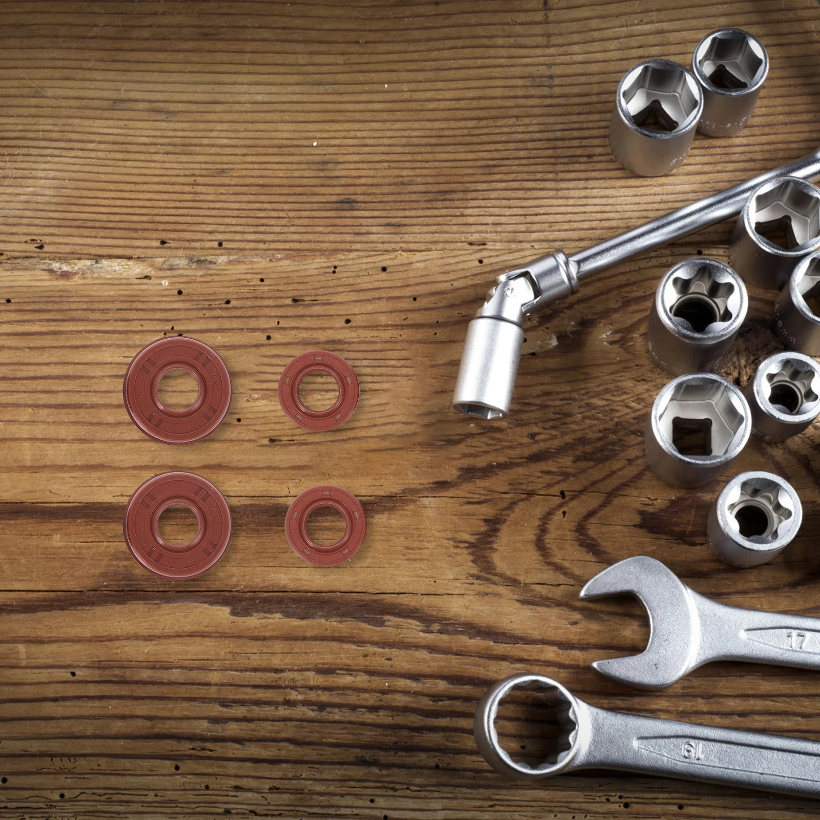 

2 Pair Crankshaft Oil Seals for 12 Inch 14 Inch Petrol Chainsaw Durable Material Easy Installation Wide Compatibility Sealing