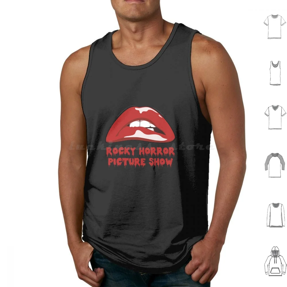 Horror Picture Show Lips Tank Tops Print Cotton Horror Picture Show Horror Transexual Outatime _ Culture Outatime Outatime