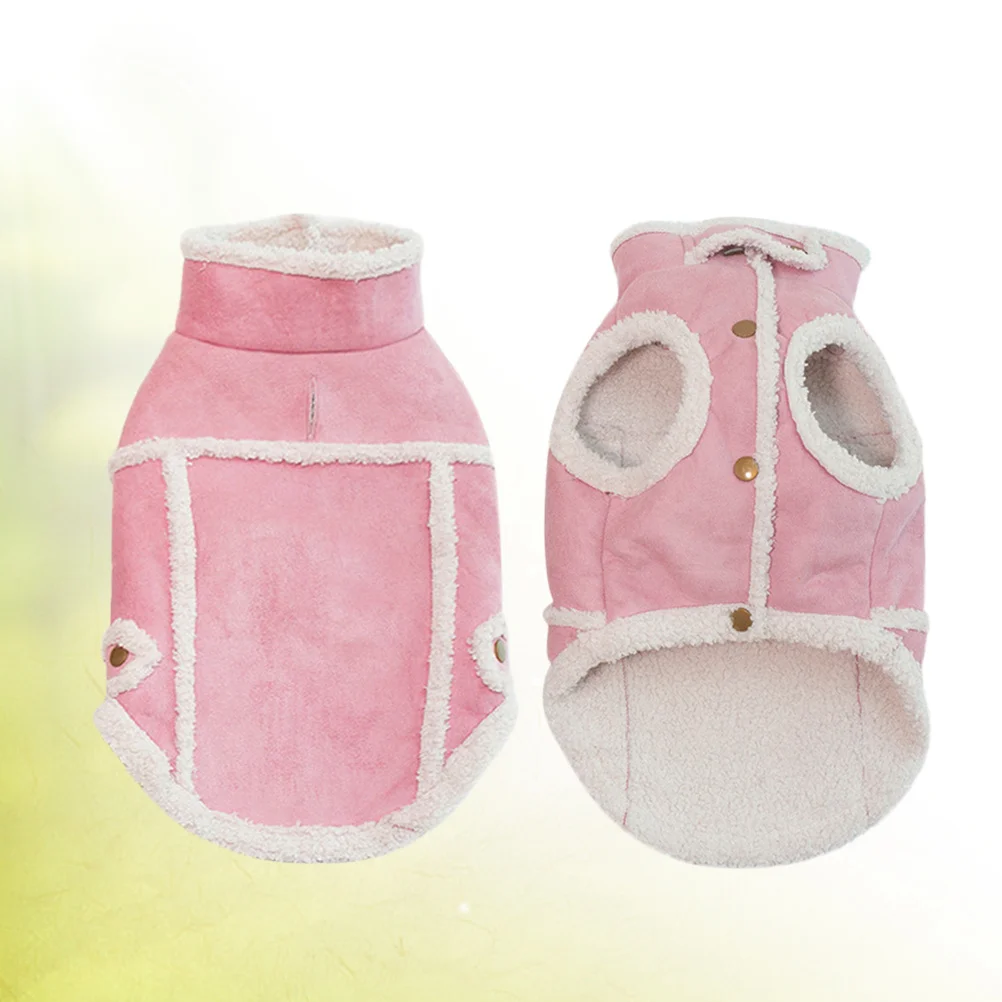 

Dog Warm Cloth Pink 2xl Suede Fabric England Style Jacket Comfortable Easy to Put on Durable Long Lasting Use Dog Clothes