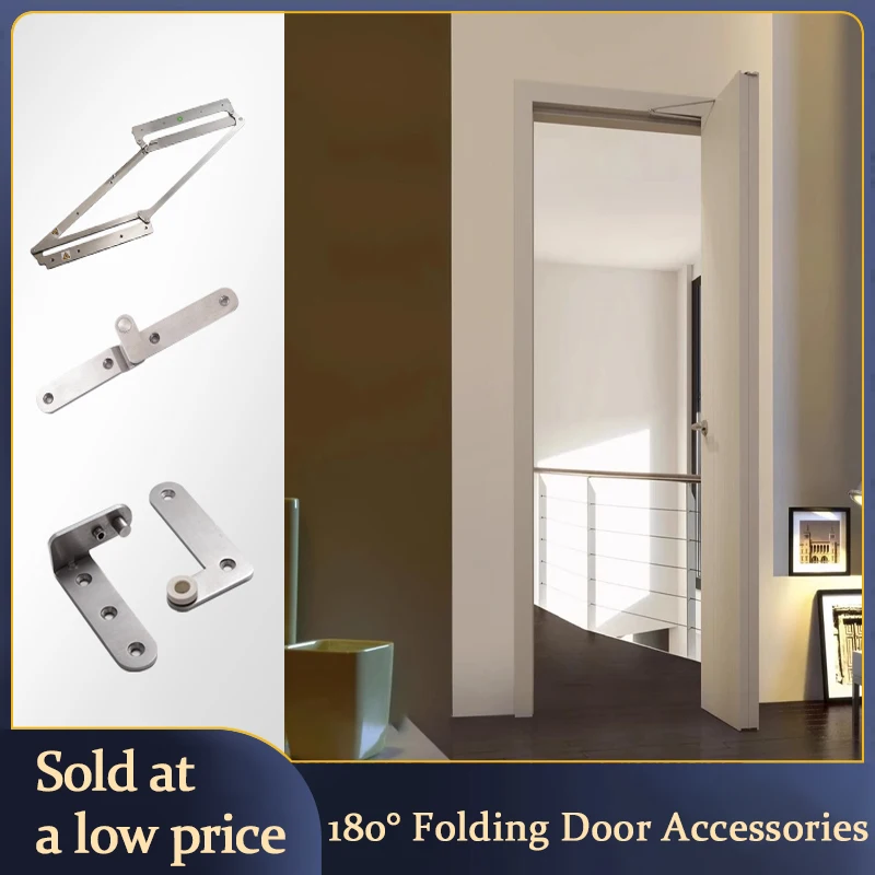 

Folding Door 180 Degree Flat Opening Folding Door Partition Flat Opening Wooden Door Without Lower Track Hardware Accessories