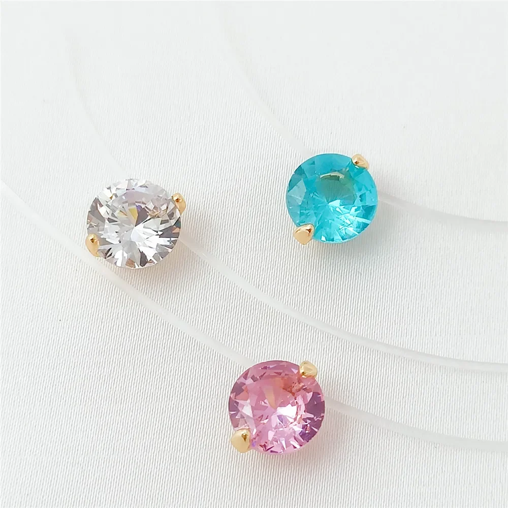 قلادة من الزركون المطلي بالذهب عيار 14 قيراط، على شكل نجمة حورية البحر على شكل دموع سوار ذاتي الصنع قلادة إكسسوار