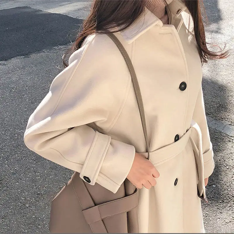 

Women'S Fashionable Trench Sun-Protective Full-Body Decorated Clashing Graceful Epaulet Extended Beautiful Folded All-Matching