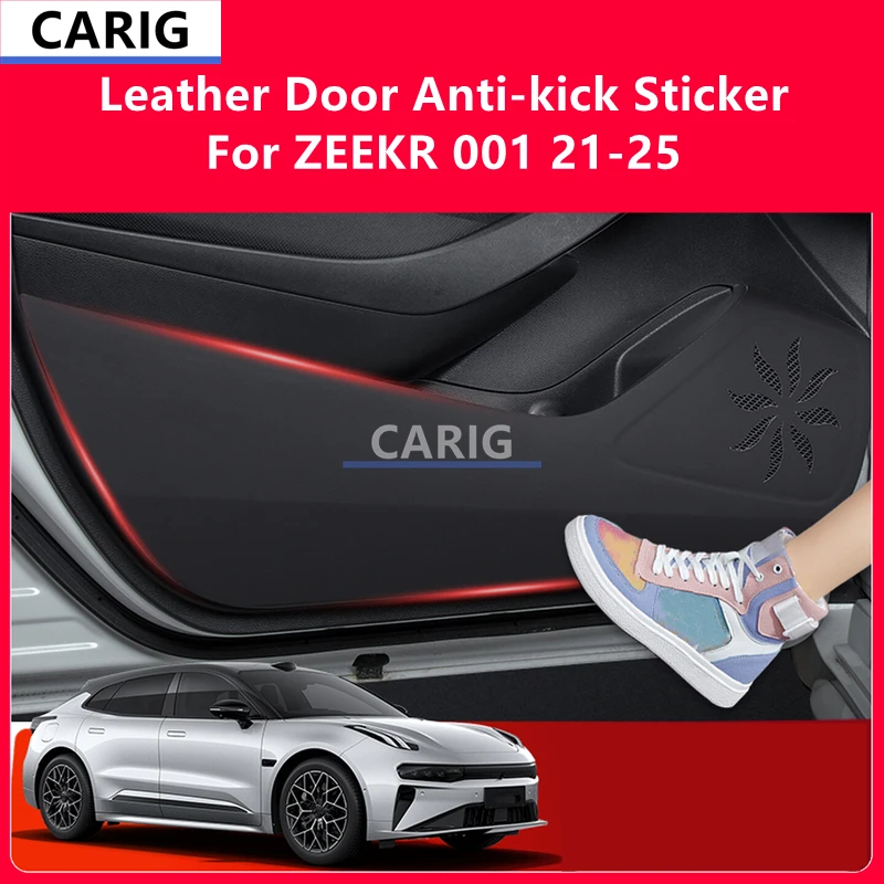 

For ZEEKR 001 21-25 Leather Door Anti-kick Sticker Modified Car Interior Protection Modification Accessories Refit