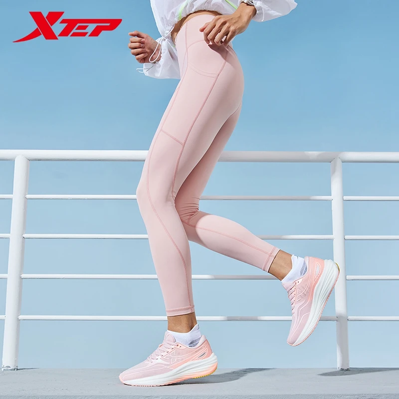 Xtep Chasing Clouds Running Shoes For Women 2024 Summer Breathable Women\'s Sports Shoes Thick Sole Rebound Sneakers 876218110057