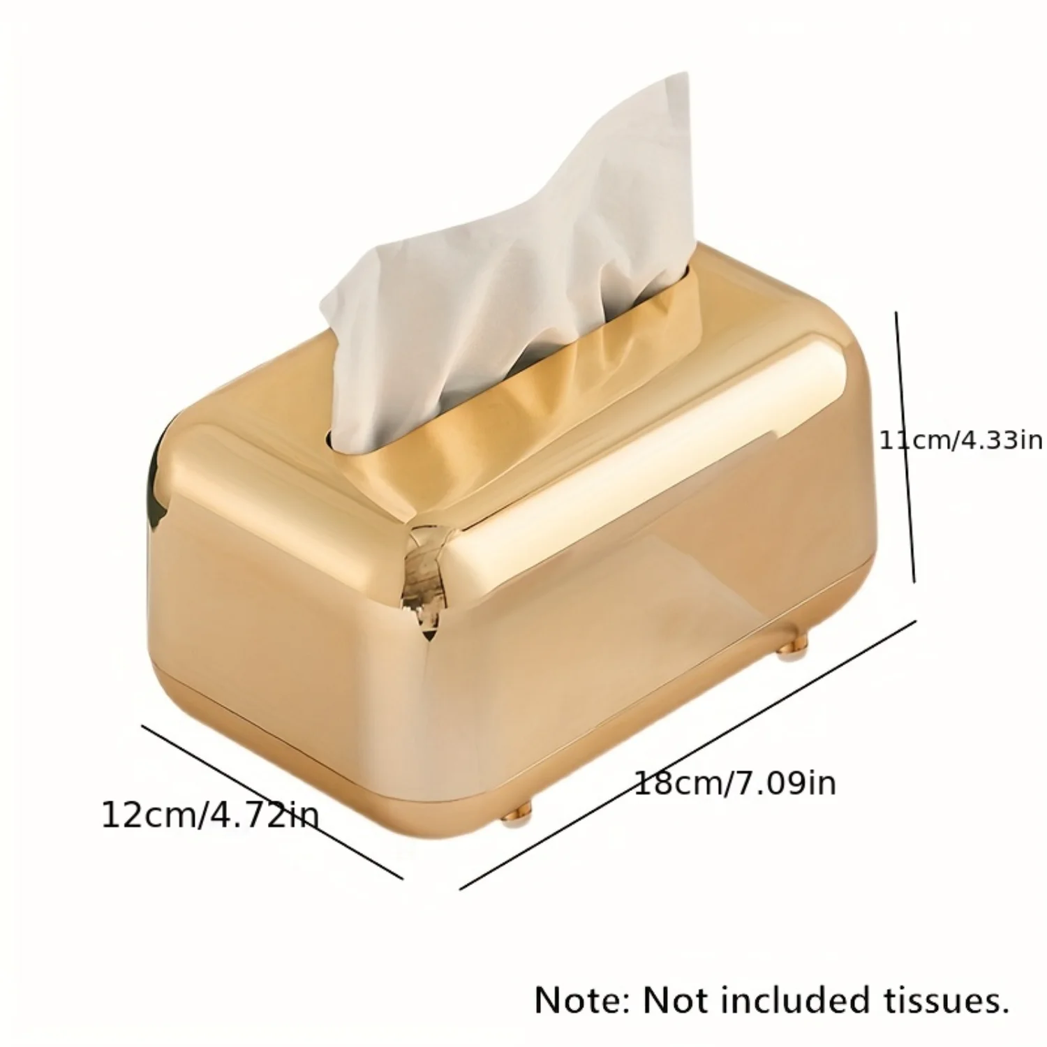 1pc Vintage Luxus galvani sierte Tissue Box Abdeckung mit 2 Farb optionen-Bad zubehör & Organisatoren