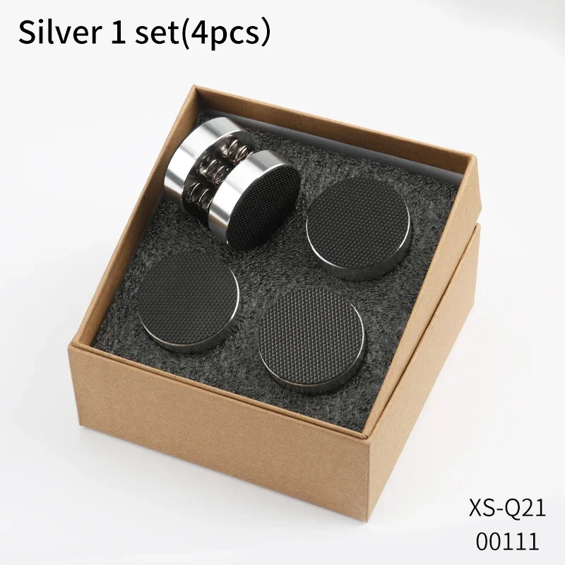 1set HiFi aluminium Aloi peredam kejut bantalan kaki kaki bantalan CD Player Decoding Speaker anti-selip mesin Tripod