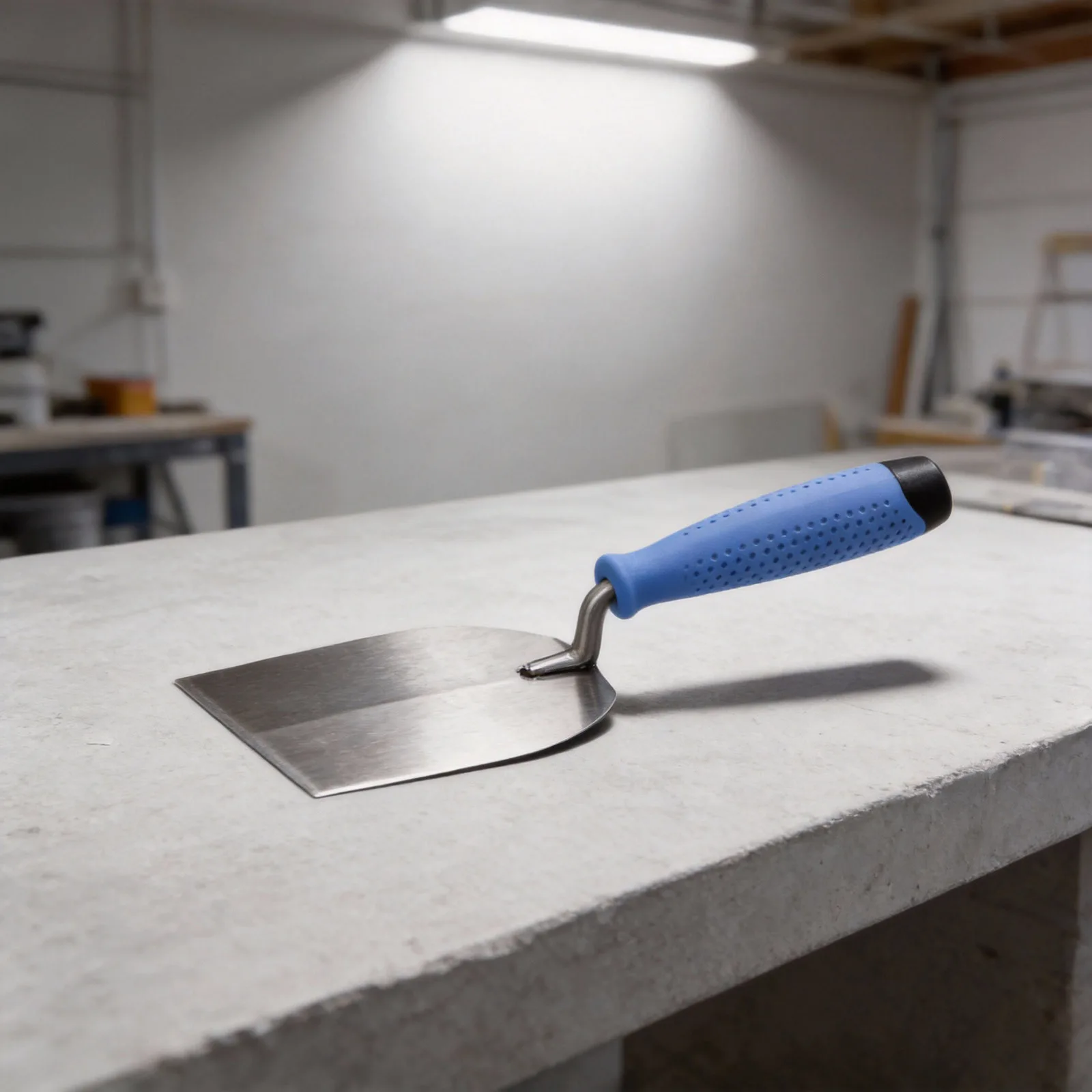 Construction Trowel with Stainless Steel Blade and Dual Color Non Slip Handle for Masonry Plastering and Wall Finishing Tasks