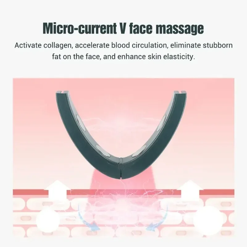 Micro Current เครื่องมือความงาม V-Household Face Thinning อุปกรณ์ Face-lifting Artifact เครื่องนวดหน้าด้วยรีโมทคอนโทรล