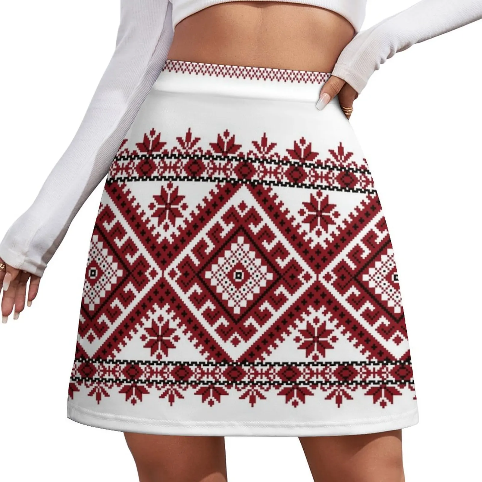 

Traditional romanian motif Mini Skirt Miniskirt skirts for women 2026 Women clothing