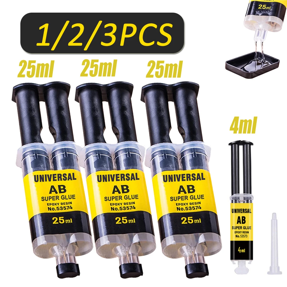 Super Ab Kleber für Glas Metall Keramik Holz bearbeitung wasserdicht Reparatur starker Kleber Universal Epoxidharz Kleber,/3St