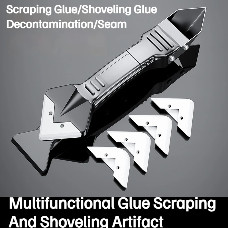 Silicone Scraper Glue Remover Caulking Corner Spatula Tool Grout Scraper Kit 3-in-1 Multifunctional Things for The Home