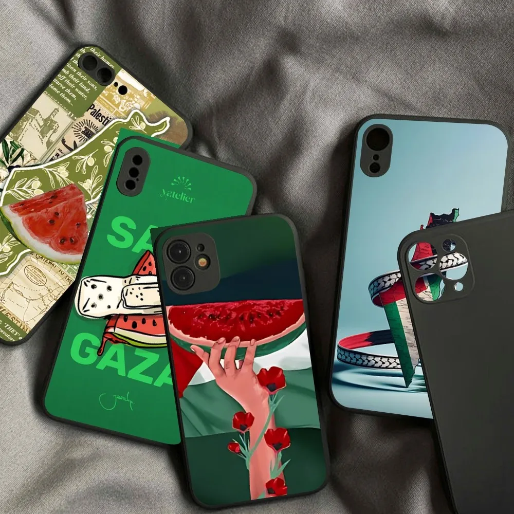 EmbroidereS-PalestinES Phone Case For Iphone 15 11 13 14 Pro Max 7 8 Plus X Xr Xs Max 16pro 12mini Cover Case