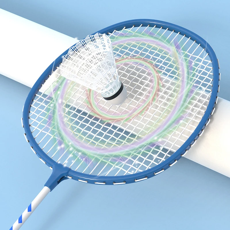 Double Racket Set For Adults Badminton Racket High Elasticity Foam Handle Professional Defensive Double Racket Set For Exercise