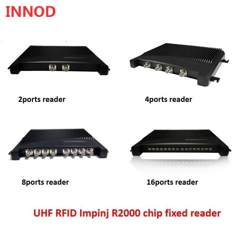 

4ports long range uhf rfid impinj R2000 chip fixed reader multitag RP-TNC interface for Library file tracking management