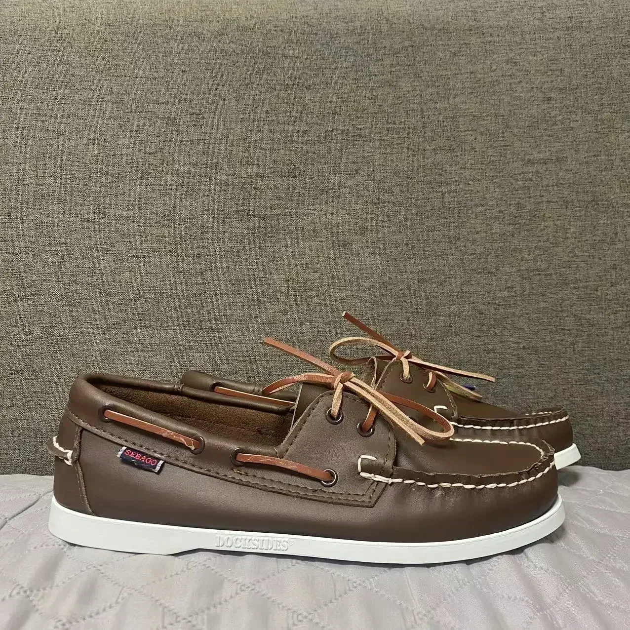 Sebago Herren Designer Schuhe Mรคnner Echtes Leder Docksides Klassische Bootsschuhe Fรผr Homme Femme X820
