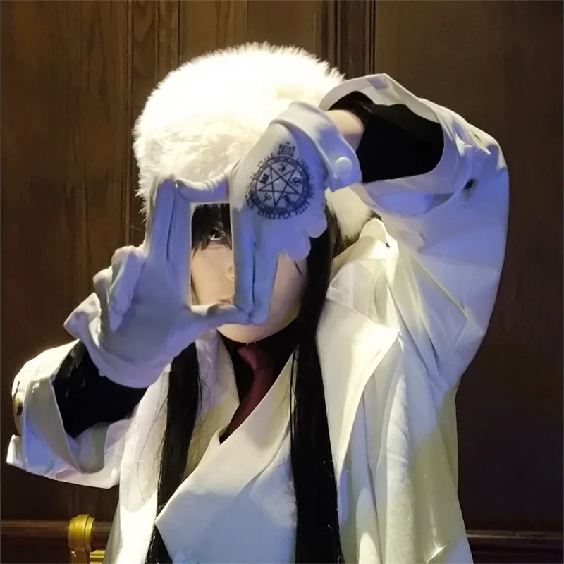 Anime Hellsing Alucard Cosplay Handschuhe für Erwachsene, weiße Baumwolle, Vollfinger-Handschuhe, Schweißabsorptionshandschuhe, Handschutz, Butler-Requisite – Detail 6