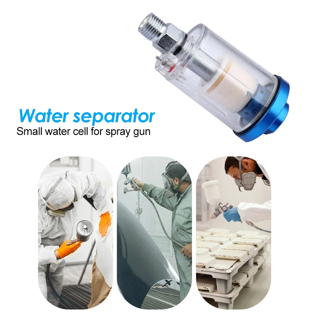 Oil-Water Separator Spray Paint Gun Oil Water Separation Filter 1/4 Inch Air Compressor Moisture Trap Air Filter Regulator Gauge