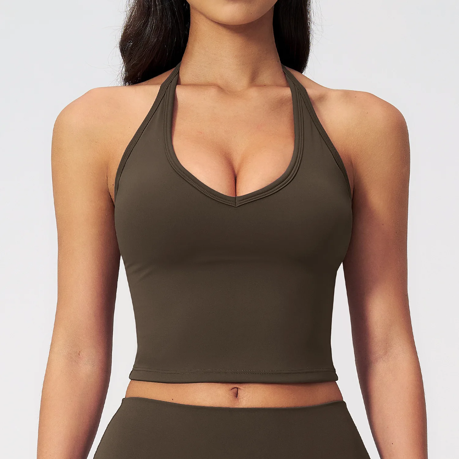 Woman Summer Gym Sports Vest Sportswear Woman Quick Dry Running Push Up Fitness Camisole Neck Strap Yoga Tank Top Chest Pad