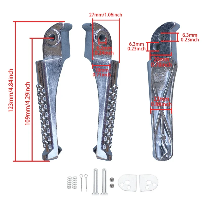 Piezas de herramientas para motocicleta, clavijas de pie de alta resistencia 1 para Mini Dirt Bike GX610 GC200 212CC CT200, accesorios para Pedal de Motocross