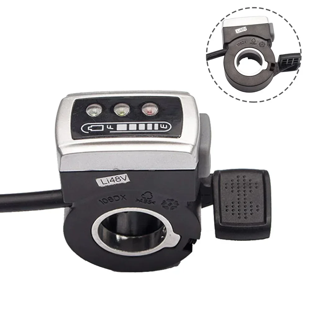

106DX Thumb Throttle With Switch Power Display Accelerator For Electric Bicycle Biking Equipments Tools Bicycle Accessories