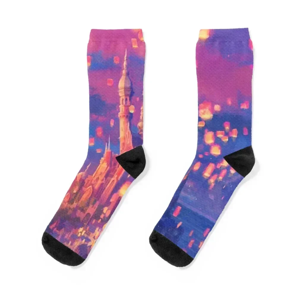 Lanterns floating Socks custom Thermal man winter essential Stockings Women Socks Men's