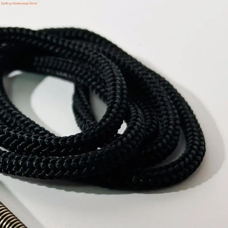 F92D cordão amarração bolo nylon ajustável com pingente gravado metal para craftie artesanal Acessórios decorativos