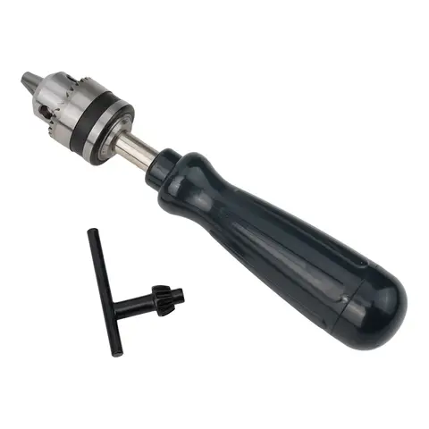 Hand Drill Tool for Crafting with 10 Drill Bits Keyless Chuck Design Perfect for Electronic Assembly and Model Making Needs
