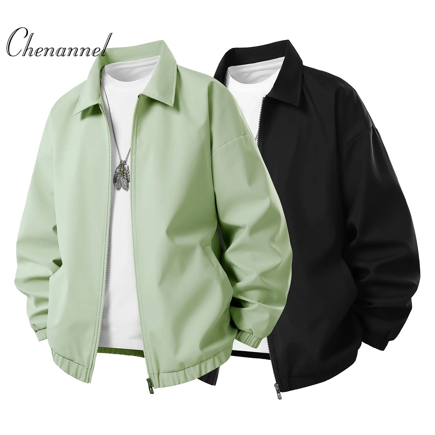 

Американская однотонная мужская куртка-инструктор с воротником-стойкой, свободная и повседневная бейсбольная куртка на весну и осень